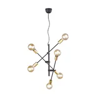 306700632 Corp suspendat Cross 6xMax.28W E27 Negru mat