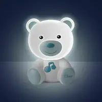 Jucarie si Lampa, Chicco, Ursulet, 10 minute de muzica, 0 luni+, Albastru