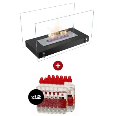 Pachet HOTEL Negru - Mobil + 12L bioetanol