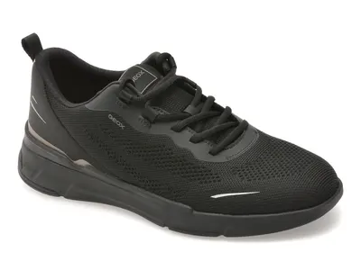 Pantofi sport GEOX negri, U65N8B, din material textil