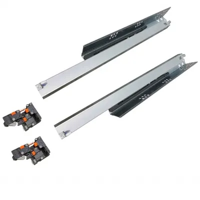 Glisiera Idealslide cu Amortizare si Reglaj 3D, L400 mm, Extensie Totala