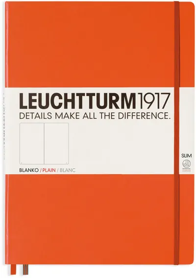 Agenda Leuchtturm1917 Master Slim - A4+, pagini albe, Portocaliu