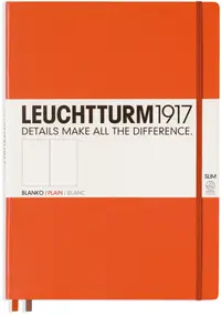 Agenda Leuchtturm1917 Master Slim - A4+, pagini albe, Portocaliu