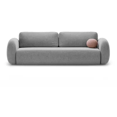 Canapea gri deschis extensibilă/cu spațiu de depozitare cu tapițerie din chenille 262 cm Tonale – Cosmopolitan Design