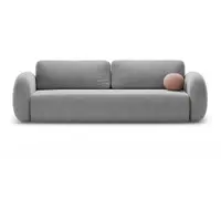 Canapea gri deschis extensibilă/cu spațiu de depozitare cu tapițerie din chenille 262 cm Tonale – Cosmopolitan Design