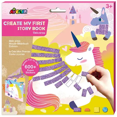 Carte cu stickere Avenir - Unicorni