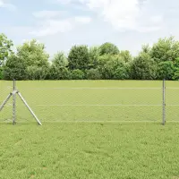 vidaXL Fixare pentru gard hexagonal 100 x 0,6 m Oțel Galvanizat Plasă