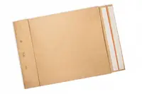 Plic burduf cu banda adeziva, maro, 590x450x100 mm