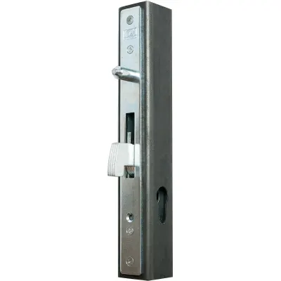 Carcasa metalica cu broasca pentru usi si porti glisante, incuietoare cu carlig, pentru profil 40x40 mm, otel