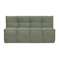 Bancă verde capitonată cu tapițerie din catifea Cluster – vtwonen