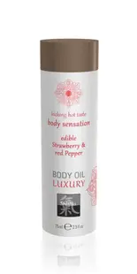 Ulei de corp, Shiatsu, 75ml, căpșune și ardei roșu