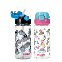 Pahar cu pai si capac +4 ani, 540ml, Nuby