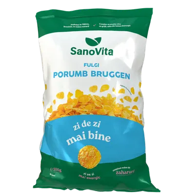 Fulgi de porumb Bruggen, 500g, SanoVita