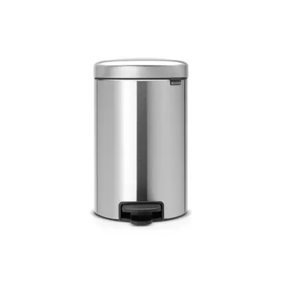 Coș de gunoi argintiu mat cu pedală din oțel 12 l NewIcon – Brabantia