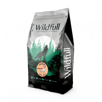 Hrana uscata pentru caini Wildfull Adult Medium-Maxi cu vanat 12 kg