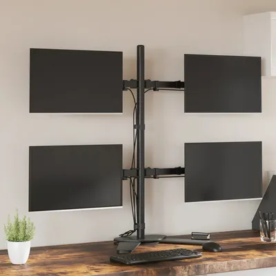 Gossi suport de perete pentru monitor vesa 75/100 mm, negru, otel