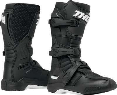 Cizme copii atv cross Thor Blitz XR, culoare negru alb marime 38