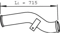 Racord evacuare (lungime:750mm) potrivit DAF CF 75 PE183C-PR265S 01.01-05.13