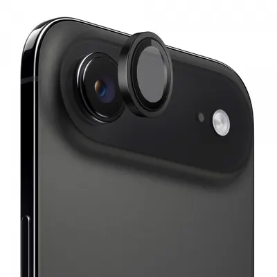 Folie de protectie Camera Spate Blueo Metal Frame pentru Apple iPhone 17 Air, Sticla Securizata, Neagra