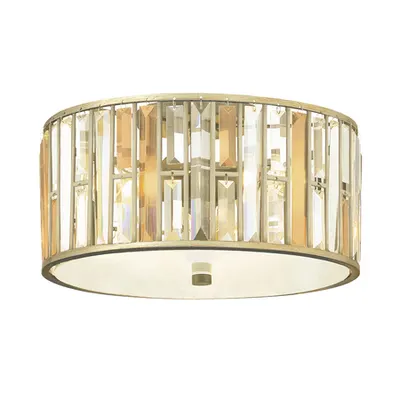 Corp de iluminat decorativ pentru exterior, Gemma 3 Light Flush Mount – Silver Leaf