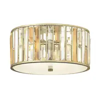 Corp de iluminat decorativ pentru exterior, Gemma 3 Light Flush Mount – Silver Leaf
