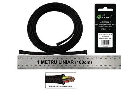 Tresa Cabluri FOUR Connect 4-NS10BL6, 6/12mm, Neagra, Metru Liniar