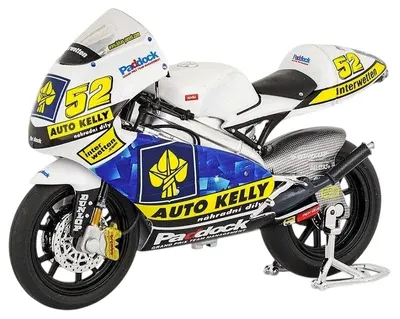 Model de colecție Abrex Cursă: Motociclete - Aprilia RSW 250LE (2008) - Campionatul Mondial FIM de Curse pe Circuit 2008 #52 Pesek