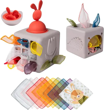 Jucărie moale pentru bebeluși Taf Toys - Cutie de șervețele