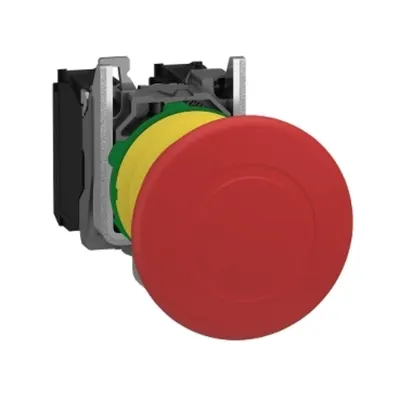 Buton Oprire de Urgenta Ø 22, Ciuperca Ø 40 Mm, Rosu, Apas./Trag., 1 No+1 Nc