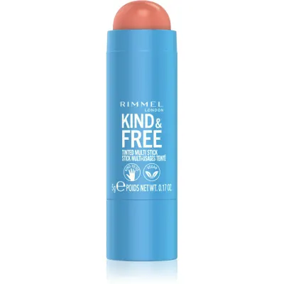 Rimmel Kind & Free machiaj multifuncțional pentru ochi, buze și față culoare 002 Peachy Cheeks 5 g