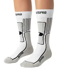 SkatePro Coolmax Inline șosete Pachet 2 buc - Alb - 37-39