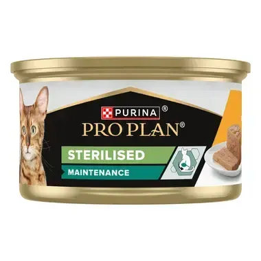 Conserva pentru pisici Pro Plan Adult Sterilised Mousse cu pui 85 gr