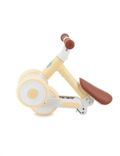 Tricicleta pliabila fara pedale Momi Dex yellow, cadru pliabil, scaun reglabil in 2 pozitii, roti din cauciuc Eva, greutate maxim admisa 20 kg, recomandata copiilor de la 1 an