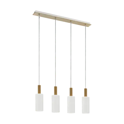 Lampa suspendata OAKHAM brown, alb 220-240V,50/60Hz