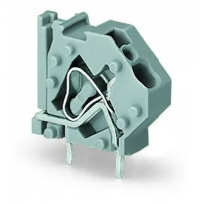 Stackable PCB terminal block; 4 mm²; Pin spacing 7.5 mm; 1-pole; CAGE CLAMP®; commoning option; 4,00 mm²; light green