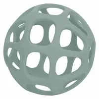 Minge, Free2Play, Pentru dentitie, Moale, Din silicon alimentar, Fara BPA, Dezvolta abilitatile motorii si coordonarea ochi-mana, Usor de curatat, Diametru 11 cm, 0 luni+, Green