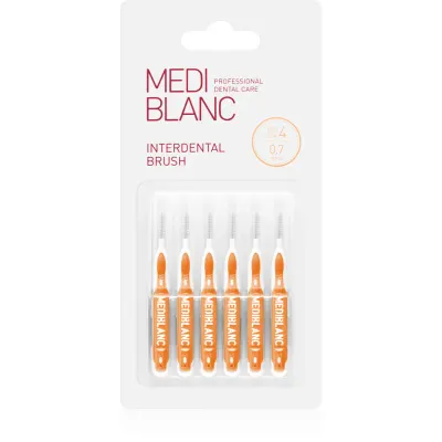 MEDIBLANC Interdental Pick-brush perie interdentara 0,7 mm Yellow 6 buc