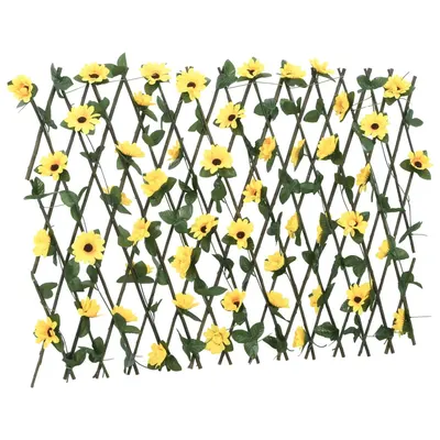 vidaXL Spalier cu iederă artificială, extensibil, galben, 180x60 cm