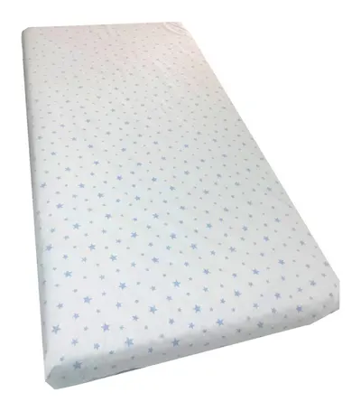 Cearsaf cu elastic roata 120x60 cm Stelute pe alb