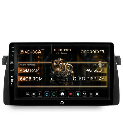 Navigatie BMW E46, Android, A-Octacore 4GB RAM + 64GB ROM, 9 Inch - AD-BGA9004+AD-BGRKIT397