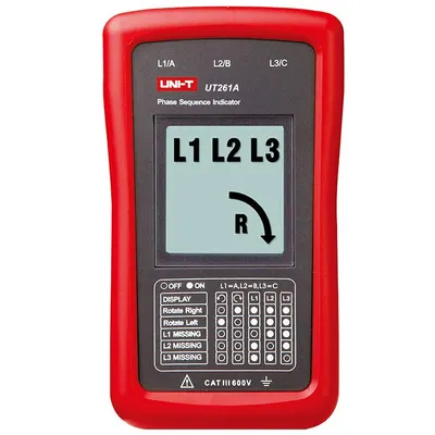 Detector rotatie faze pentru motoare electrice UT261A UNI-T PHASE-UT261A-UNIT