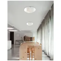Plafoniera ERA Alb Sticla & Crystal Crom Metal LED E27 3x12 Wat 230 Volt IP20 Fara bec