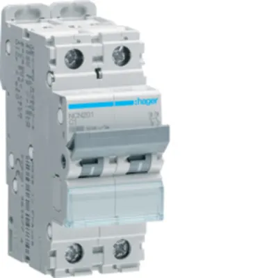 Disjunctor 2P, 1A, 10kA, C, 2M
