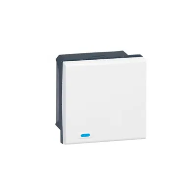 KNX control unit Mosaic - lighting management - 1 push 2 actuation point -alb