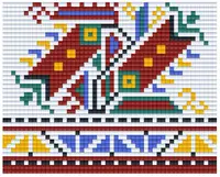 Set creativ cu pixeli Bright Toys – Cusătură tradițională bulgară, Motiv din Vidin, Pixel Classic