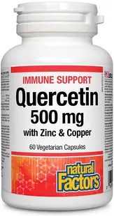 Quercetin with Zinc & Copper, 500 mg, 60 capsule, Natural Factors