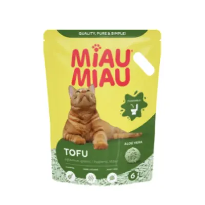 Nisip Pisici MIAU MIAU Tofu Aloe Vera 6L