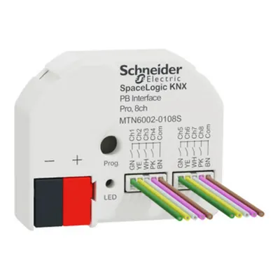 SpaceLogic KNX, Secure, Interfata Push-button Pro, 8 canale