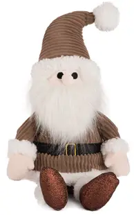 Jucărie de pluș Amek Toys - Moș Crăciun, 30 cm, maro