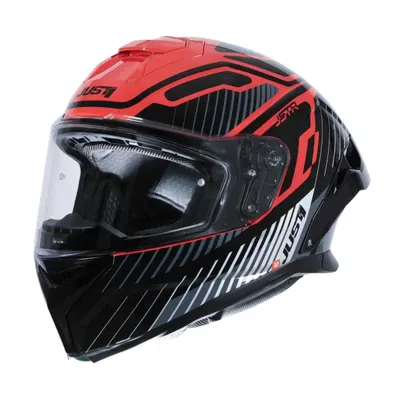Casca moto integrala JUST1 J-STR TACTICAL,argintiu rosu lucios,marime XXL